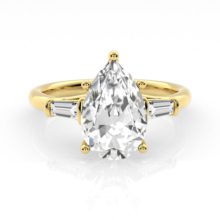 Louis Thompson Kimberley Ring 9K Yellow Gold with 2.27ct Lab Diamond
