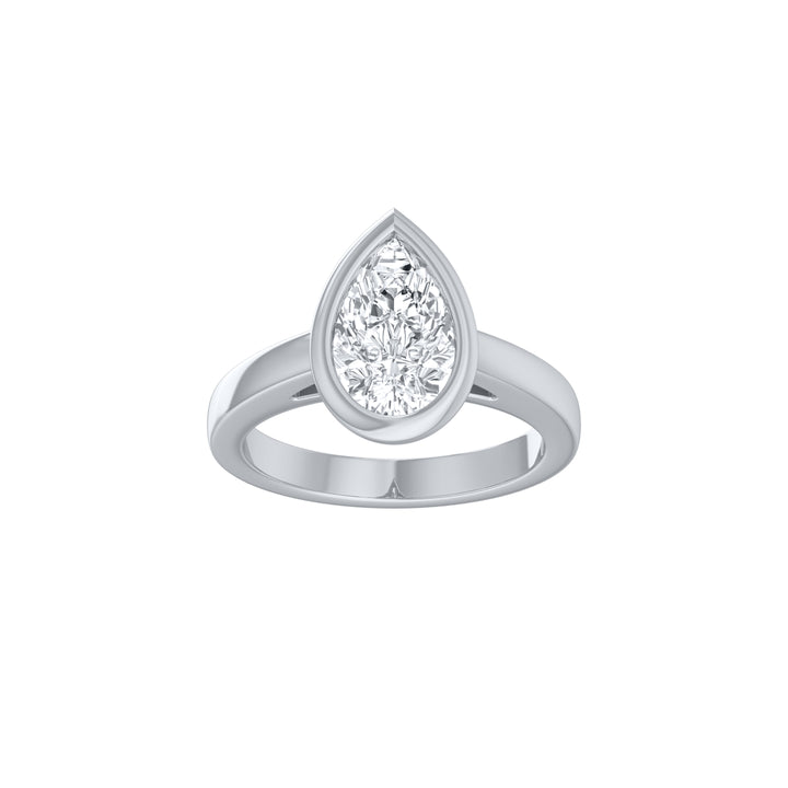 Louis Thompson Musina Ring 9K White Gold with 2.00ct Lab Diamond