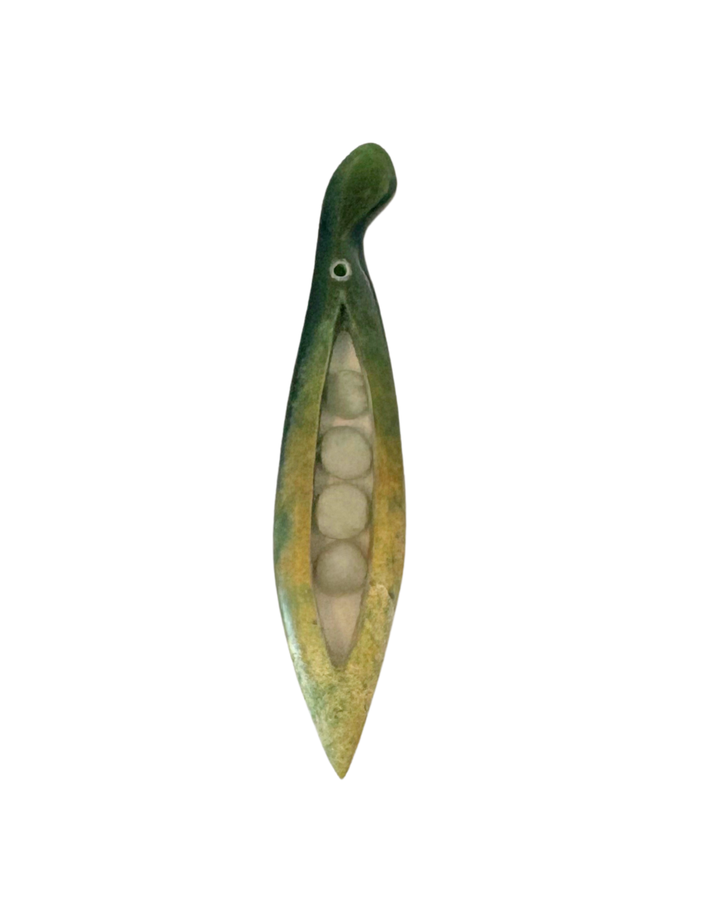 New Zealand Greenstone Seed Pod cast in Resin 94mm