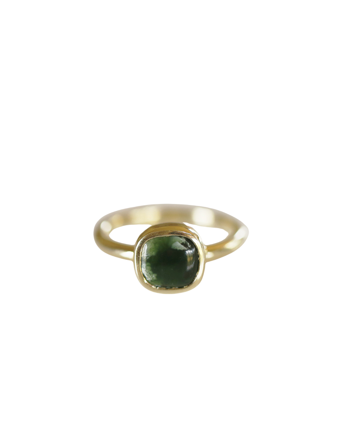 Made of Gold 14ct Gold Arahua River Pounamu Ring M