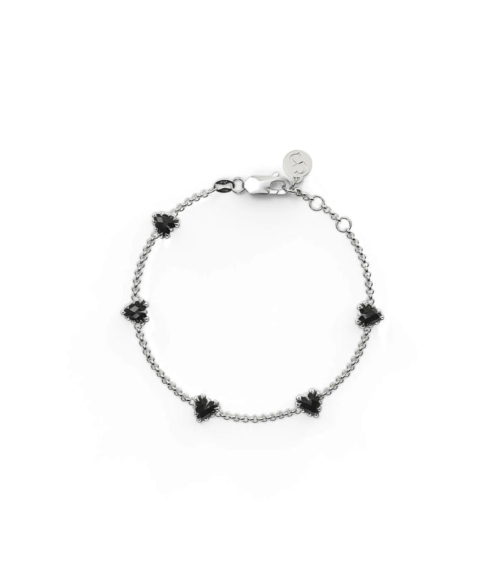 Stolen Silver Love Claw Infinity Chain Bracelet