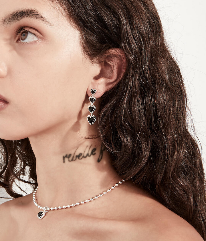 Stolen Silver Love Claw Eternity Earring