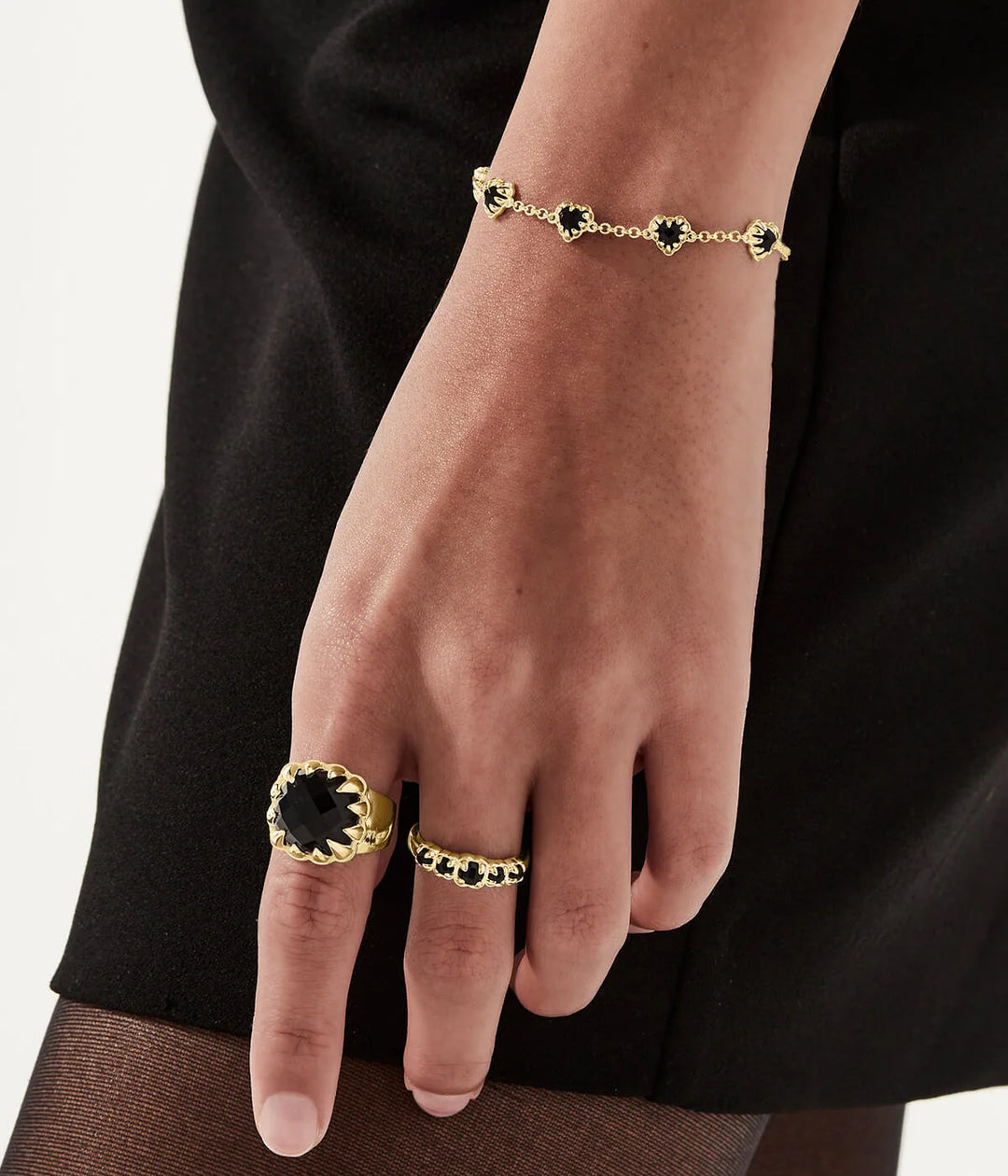 Stolen Silver Love Claw Infinity Chain Bracelet