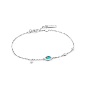 Ania Haie Turquoise Discs Bracelet - Silver