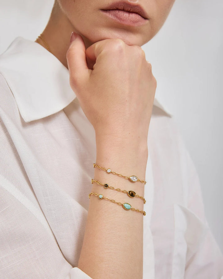 Ania Haie Wanderer Gold Amazon Pebble Bracelet