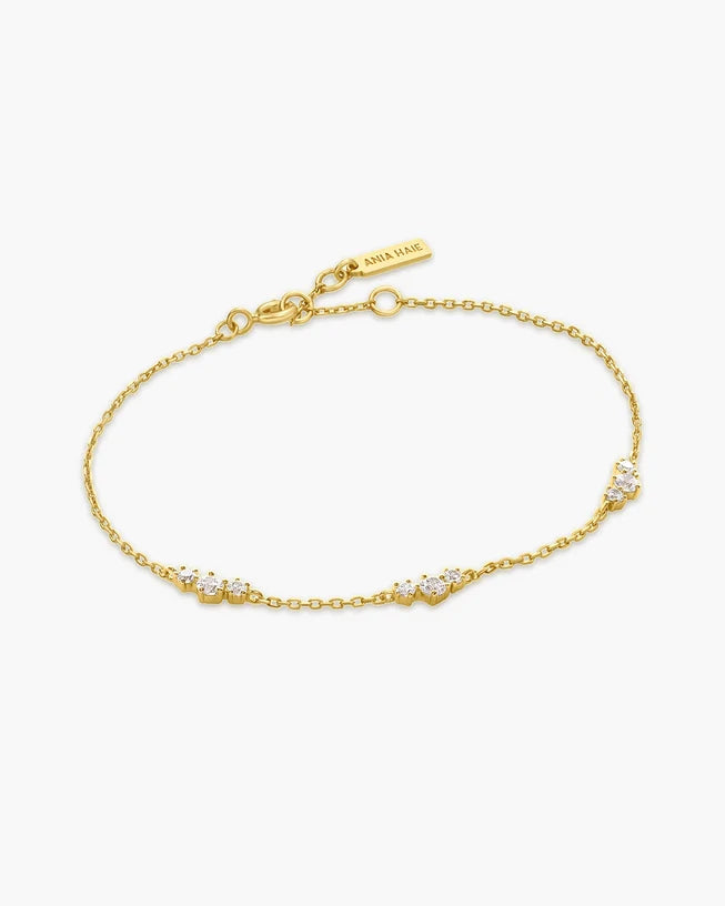 Ania Haie Gold Plated Cluster Station Bracelet