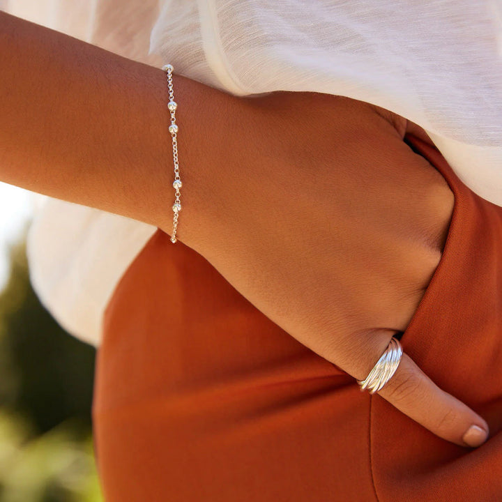 Najo Mattina Silver Single Bracelet (18.5cm+ext)