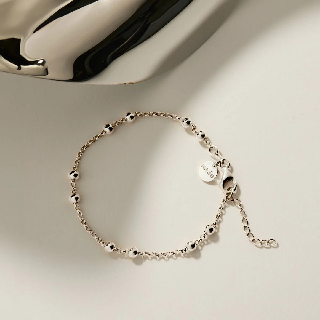 Najo Mattina Silver Single Bracelet (18.5cm+ext)