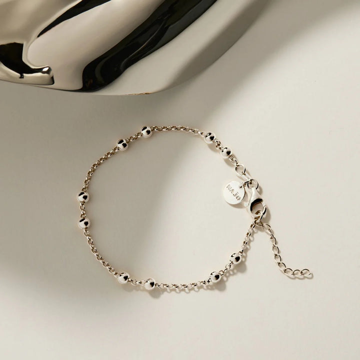 Najo Mattina Silver Single Bracelet (18.5cm+ext)