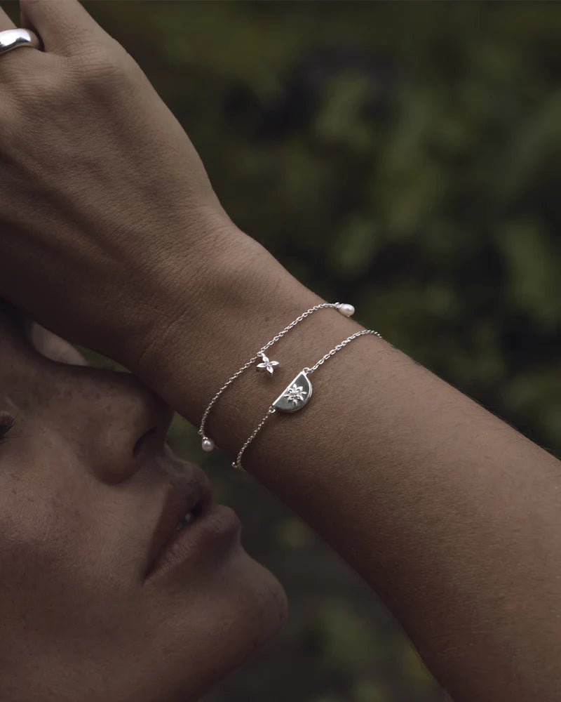By Charlotte Sterling Silver Live in Peace Bracelet