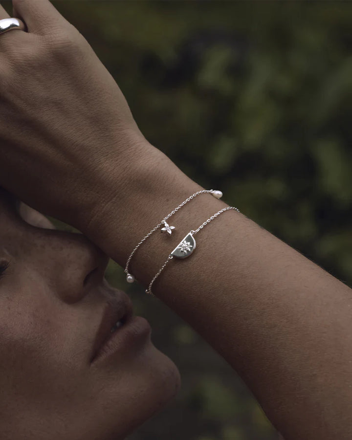 By Charlotte Sterling Silver Live in Peace Bracelet
