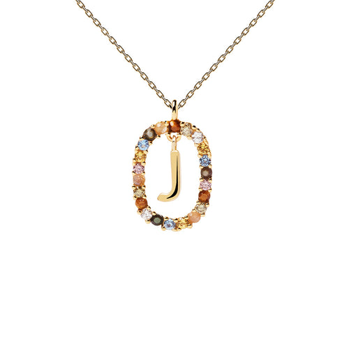 Gold Plated Letters J Necklace