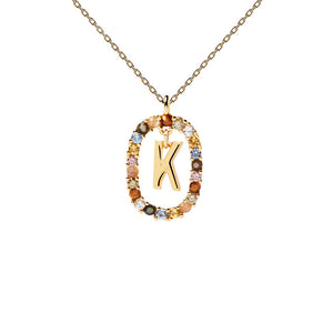 Gold Plated Letters K Necklace
