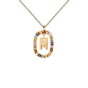 Gold Plated Letters M Necklace