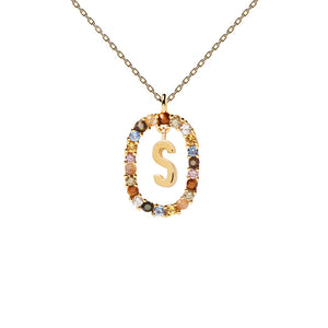 Gold Plated Letters S Necklace