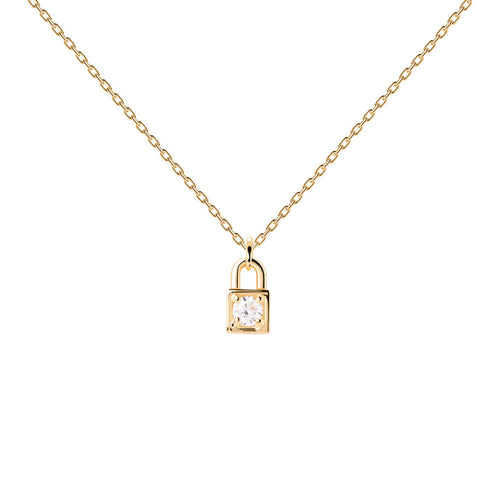 Gold Plated Padlock Necklace