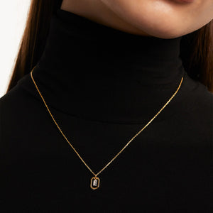 Gold Plated letters E Necklace