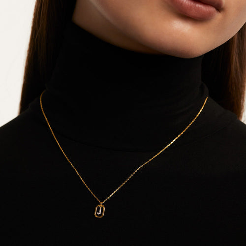 Gold Plated Letters J Necklace