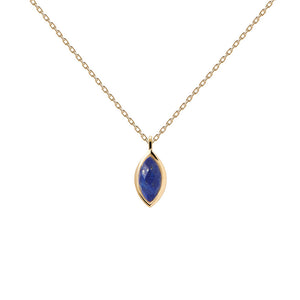 Gold Plated Nomad Lapis Lazuli Necklace