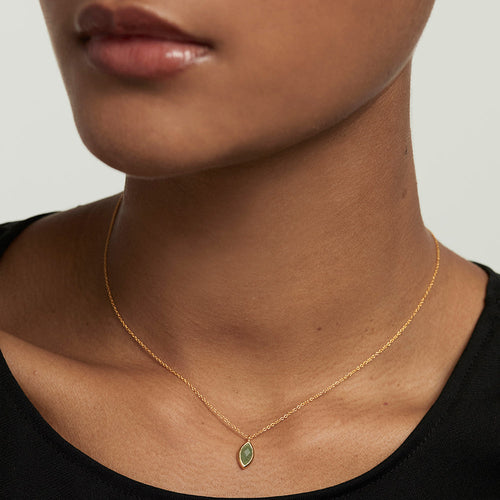 Gold Plated Nomad Aventurine Necklace