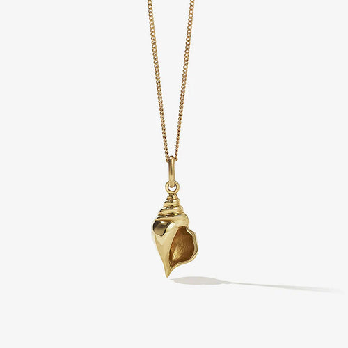 MEADOWLARK 23CT GOLD PLATED CONCH CHARM NECKLACE