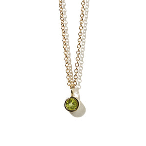 Gold Plated Cosmo Charm Necklace Peridot