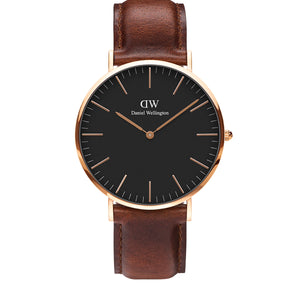 Daniel Wellington Classic St Mawes Black & Rose Gold 40mm