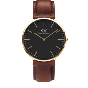 Daniel Wellington Classic St Mawes Black & Gold 40mm