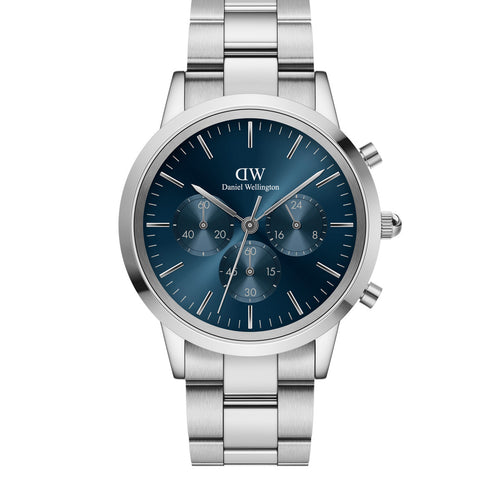 Daniel Wellington Iconic Chronograph Link Arctic Silver 42mm