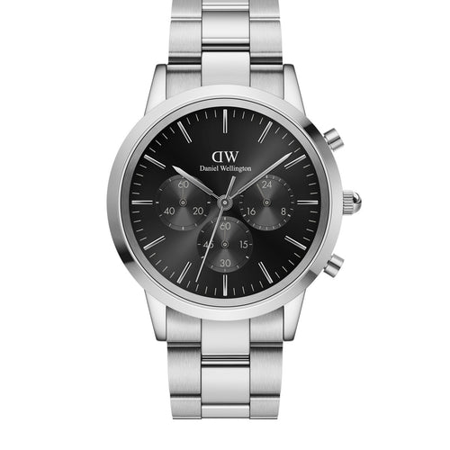 Daniel Wellington Iconic Chronograph Link Onyx Silver 42mm