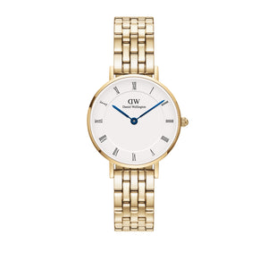 Daniel Wellington Petite Roman Numeral 5-Link Gold 28mm