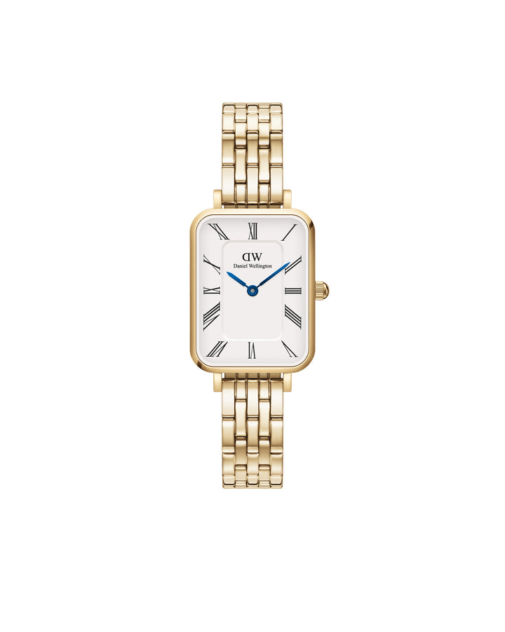 Daniel Wellington Quadro Roman Numeral 5-Link Gold 26x20mm