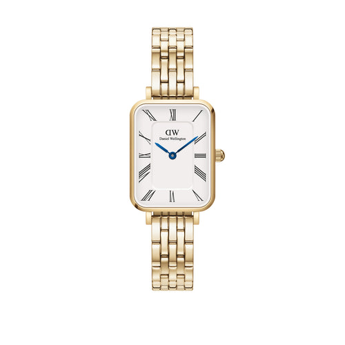 Daniel Wellington Quadro Roman Numeral 5-Link Gold 26x20mm