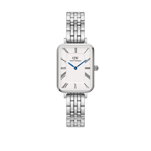 Daniel Wellington Quadro Roman Numeral 5-Link Silver 26x20mm