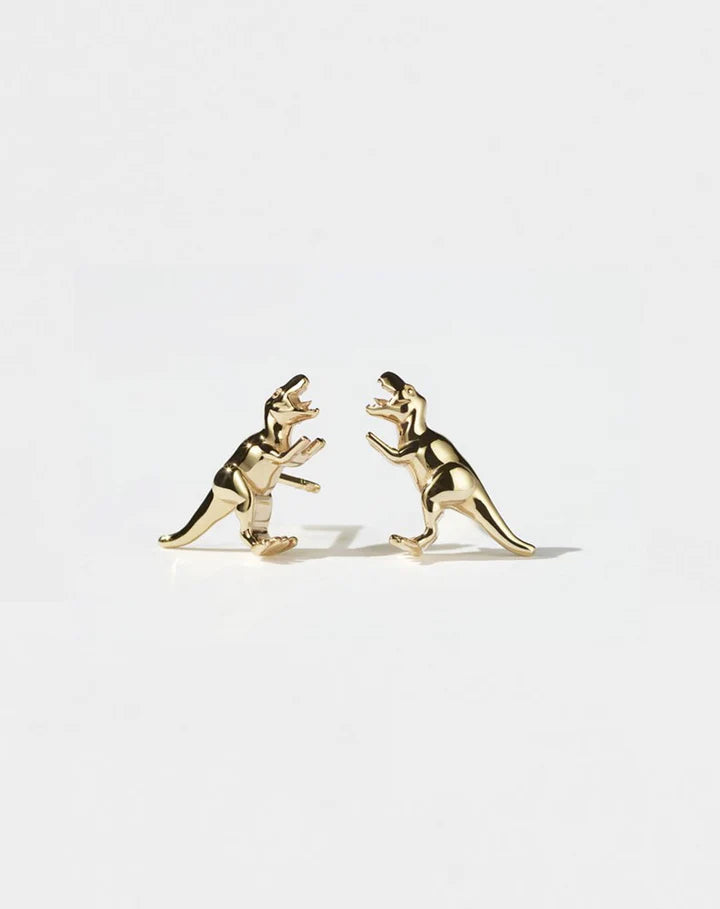 MEADOWLARK 23CT GOLD PLATED DINOSAUR STUDS