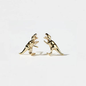 MEADOWLARK 23CT GOLD PLATED DINOSAUR STUDS