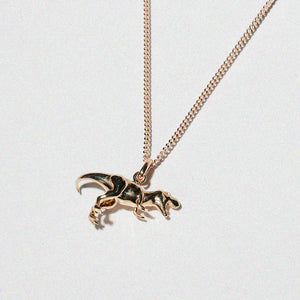 MEADOWLARK 23CT GOLD PLATED DINOSAUR CHARM NECKLACE