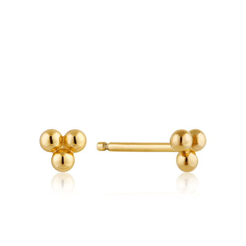 Ania Haie Gold Modern Triple Ball Studs