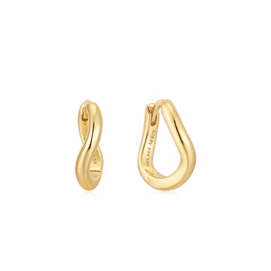 Ania Haie Gold Twist Huggie Hoops