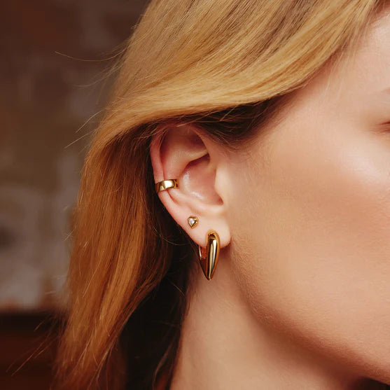 Ania Haie Gold Sparkling Shield Studs