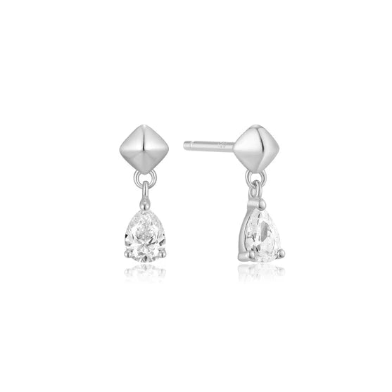 Ania Haie Silver Pyramid Dangle Threaded Studs