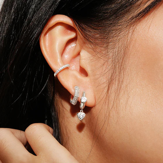 Ania Haie Silver Sparkling Shield Huggies