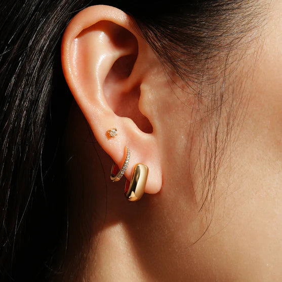 Ania Haie Gold Mini U-Shaped Huggies