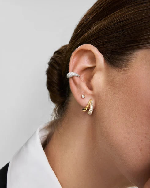 Ania Haie Gold Plated Mini Five-Prong Sparkle Stud Earrings
