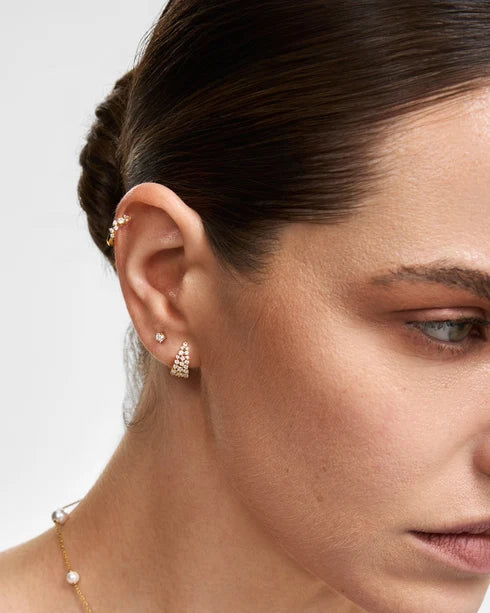 Ania Haie Gold Plated Mini Five-Prong Sparkle Stud Earrings