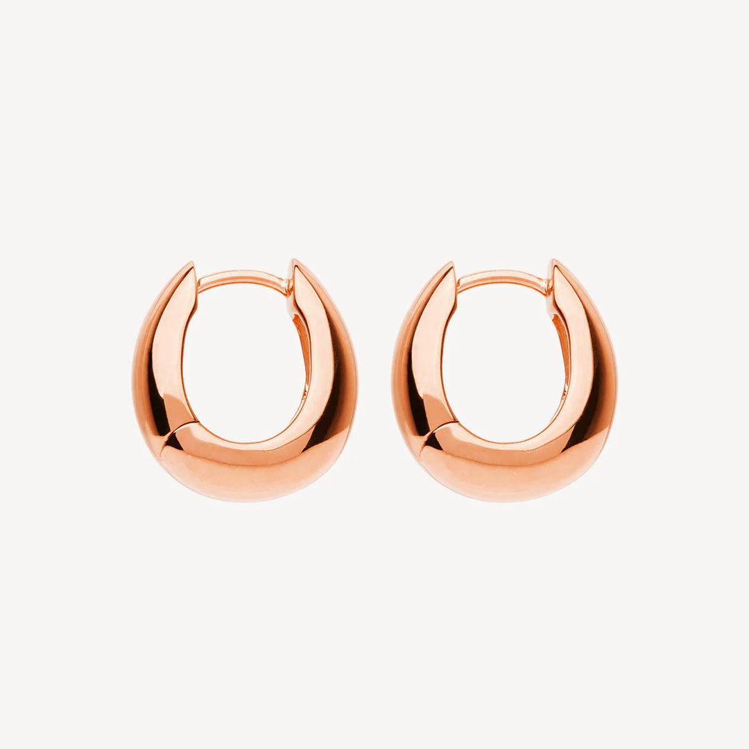 Najo Arco Rose Gold Huggie Earrings