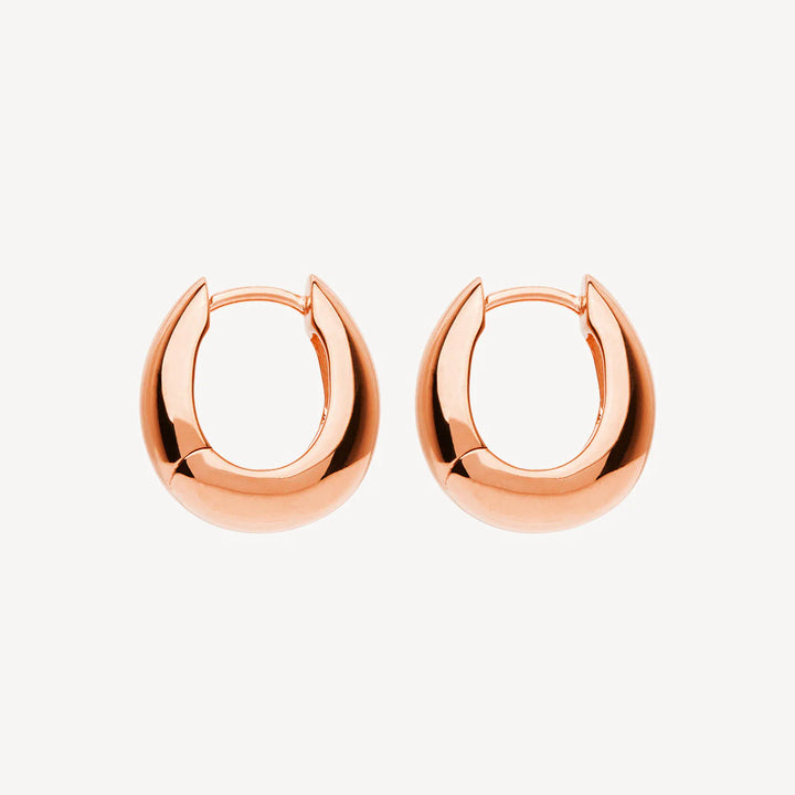 Najo Arco Rose Gold Huggie Earrings