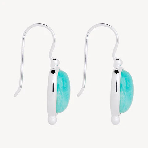 Najo Fleur Amazonite Silver Earrings