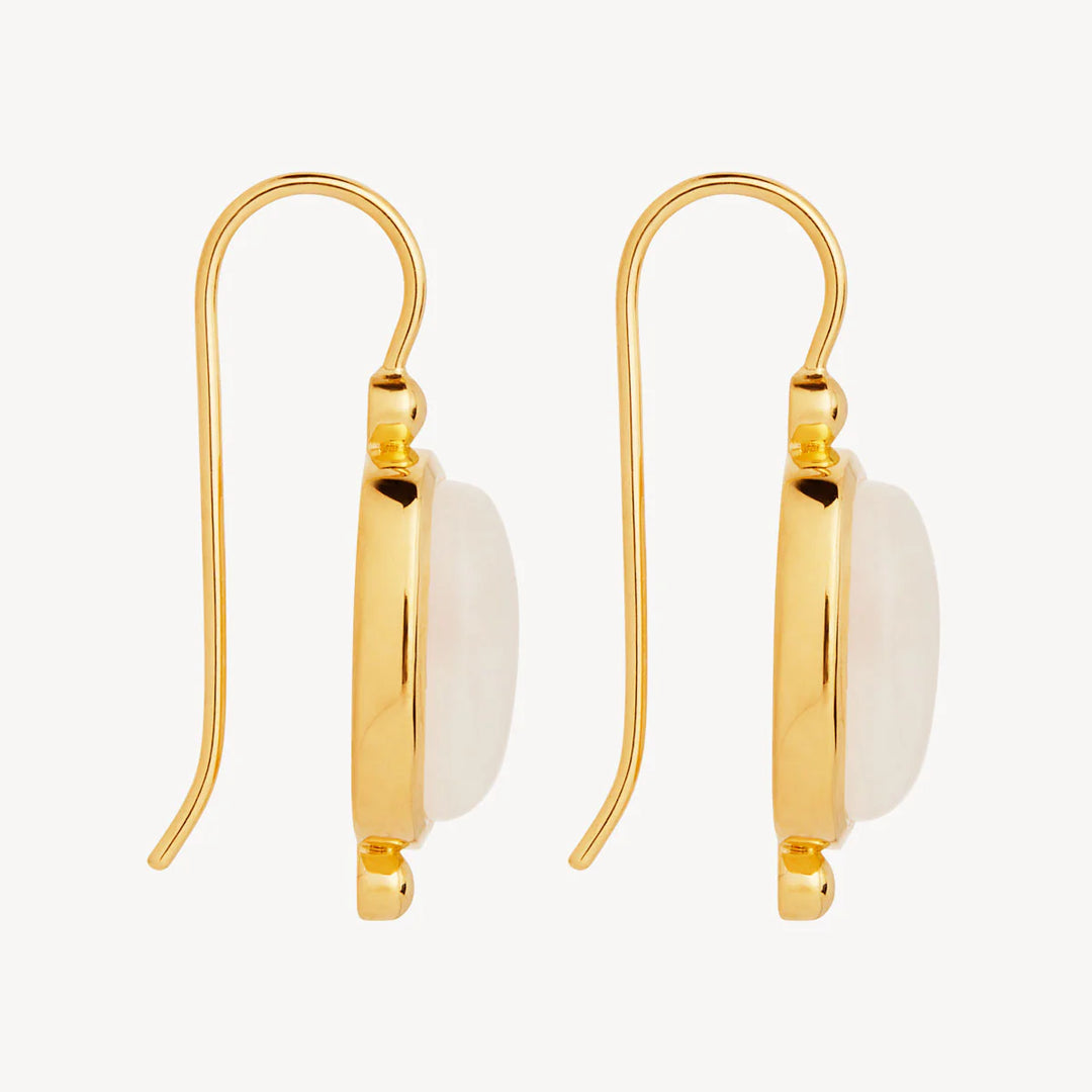 Najo Fleur Rainbow Moonstone Gold Plated Earrings