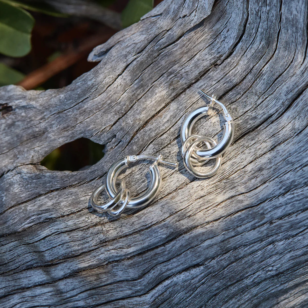 Najo Whisper Silver Hoop Earrings